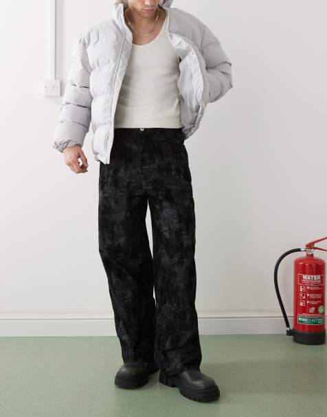 COLLUSION - Posede jeans med velouriseret camouflage-print - view 1
