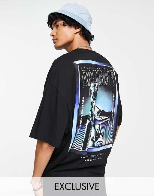 COLLUSION - Poster - T-shirt in zwart