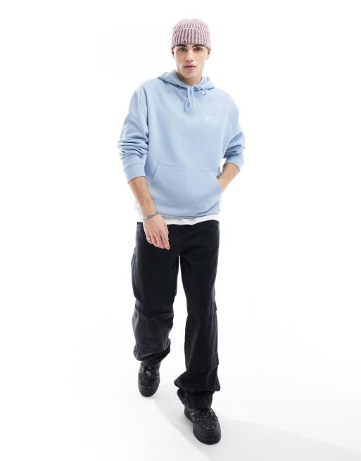 COLLUSION print hoodie in blue - part of a set