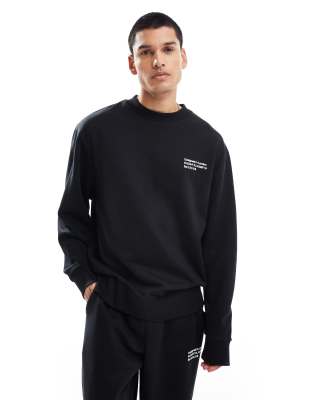 Collusion Print Sweatshirt In Black - Part Of A Set