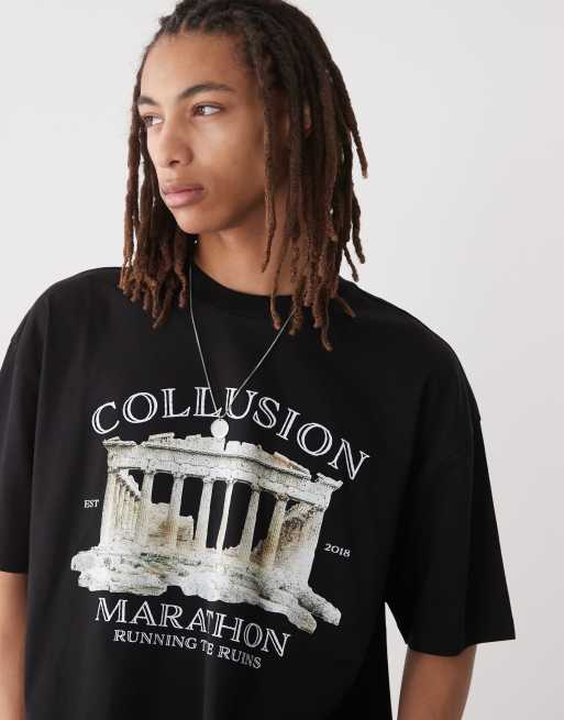 COLLUSION printed graphic skater fit t-shirt, 2 of 4