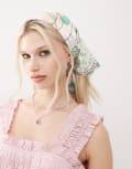 [Collusion] COLLUSION printed mystic headscarf in multi-Blue One Size MULTI