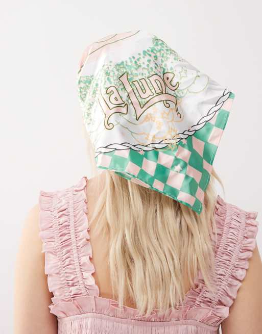 COLLUSION printed mystic headscarf in multi
