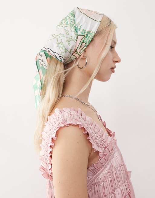 COLLUSION printed mystic headscarf in multi
