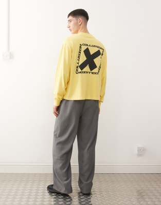 Collusion Printed T-shirt In Yellow