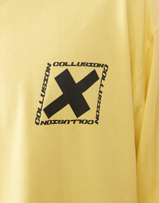 COLLUSION printed t-shirt in yellow, 5 of 5