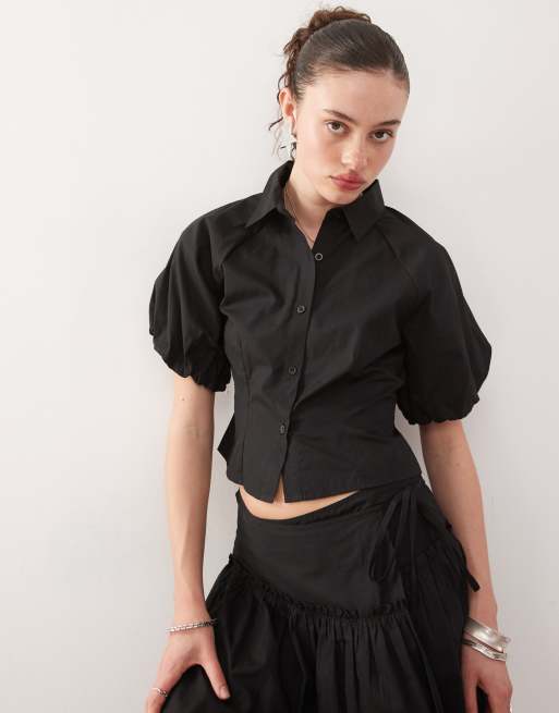 COLLUSION puff sleeve shirt co-ord