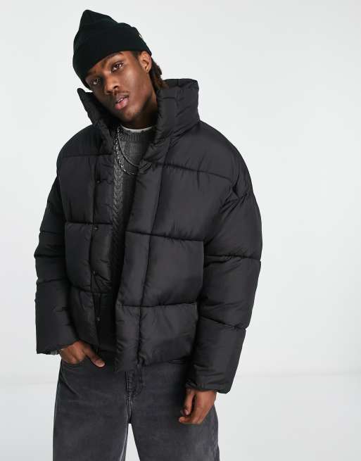 COLLUSION puffer jacket in black ASOS