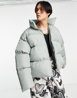 COLLUSION puffer jacket in charcoal grey