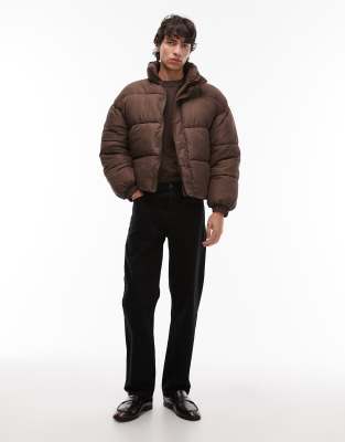 Collusion Puffer Jacket In Black