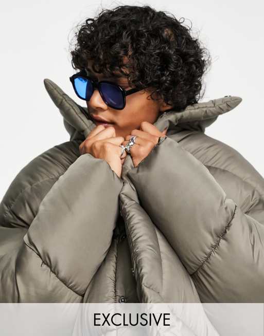 Collusion Puffer Jacket In Steely Grey Asos 6732