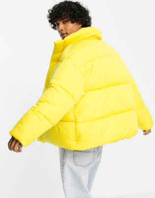 yellow oversized puffer jacket