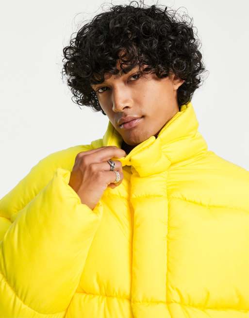 COLLUSION puffer jacket in yellow