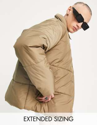 collusion brown puffer jacket