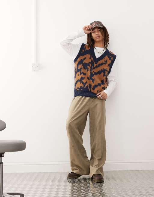 Pull Sans Manches En Tricot Pour Homme – Col En V, Coupe Ajustée – Maille Fine élastique – Pour Superposition Décontractée