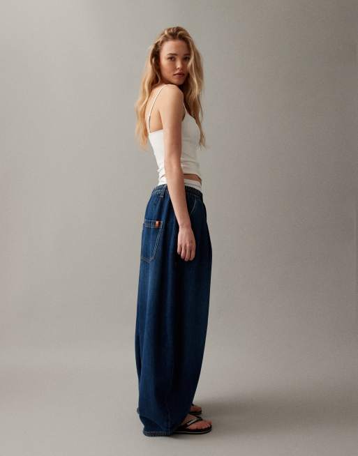 COLLUSION - Pull on-jeans med XL-ballonben i mellemvask, 2 af 7