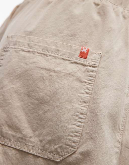 COLLUSION pull on longline jorts in stone, 4 of 5