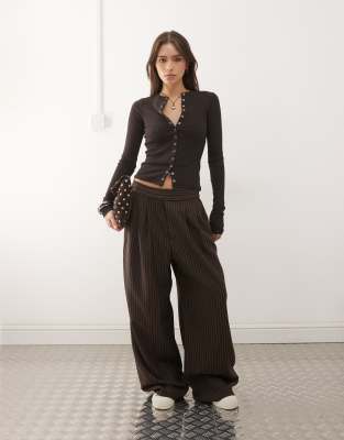 Collusion Pull On Pants In Brown