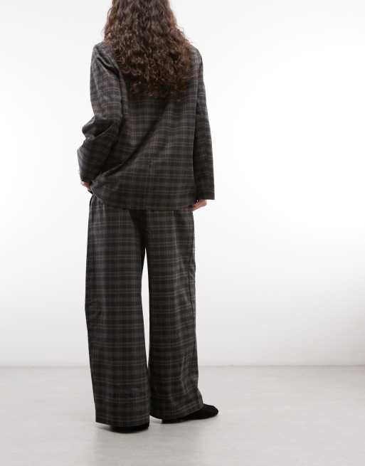 COLLUSION pull on trouser in brown check, 5 of 5