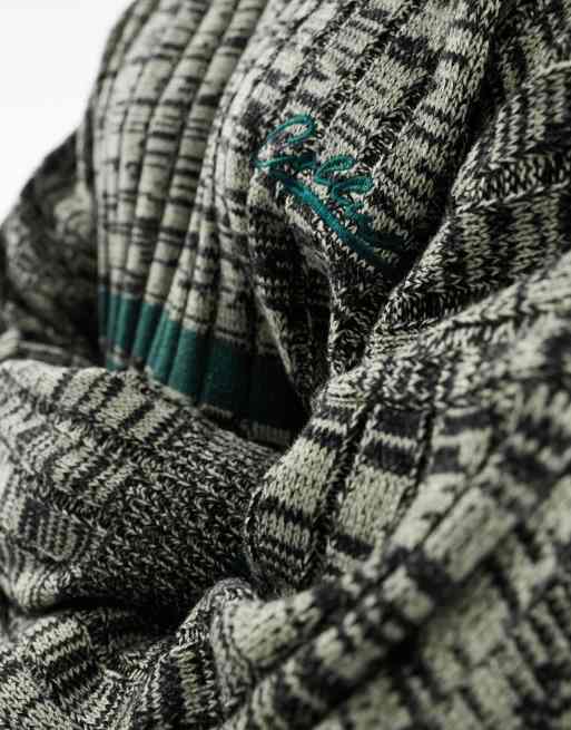COLLUSION - Pull rayé style sport avec col V - Vert, 3 de 4