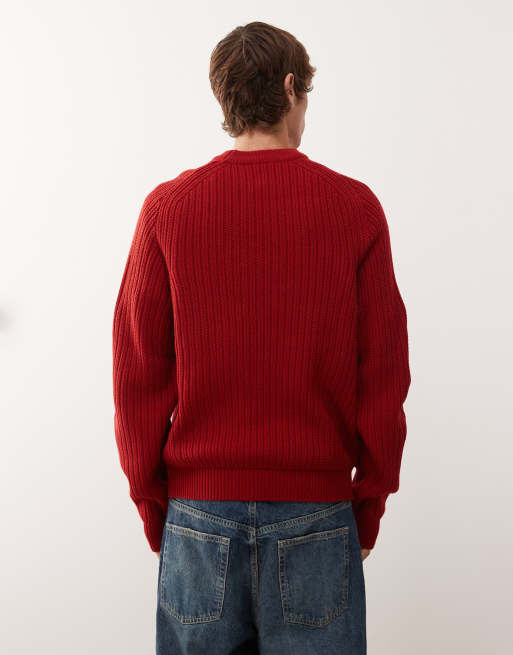COLLUSION – Pullover aus Strick in Rot, 3 von 5