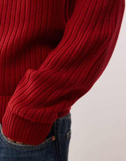 COLLUSION – Pullover aus Strick in Rot, 5 von 5