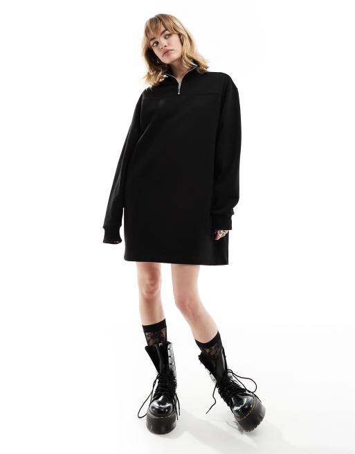 Half zip sweatshirt online dress