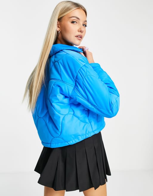 Royal blue hotsell cropped puffer jacket