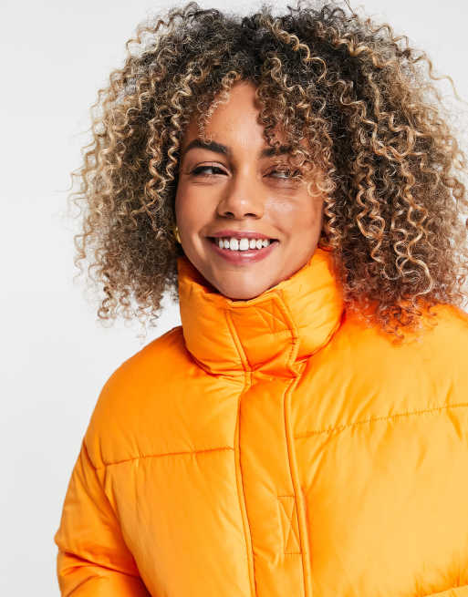 Orange bubble best sale coat women's