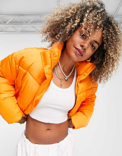 Orange crop sales puffer jacket