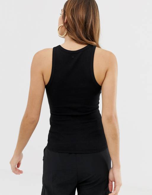COLLUSION racer back vest in black, 2 of 4