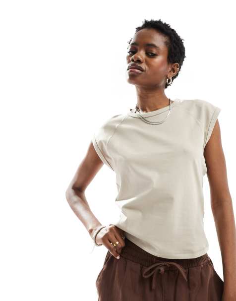 COLLUSION raglan fitted t-shirt in ecru