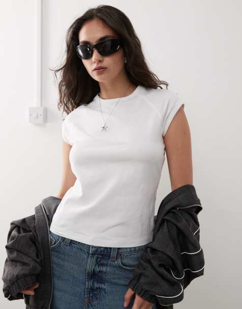 COLLUSION raglan fitted t-shirt in white - view 1