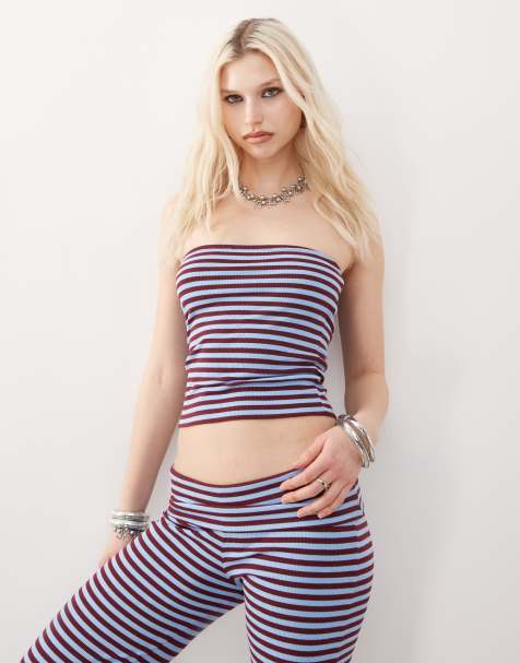 COLLUSION – Randig bandeau-topp, del av set - view 1