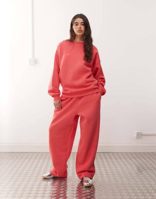 COLLUSION - Rechte sweater van zware stof in rood, 3 van 4
