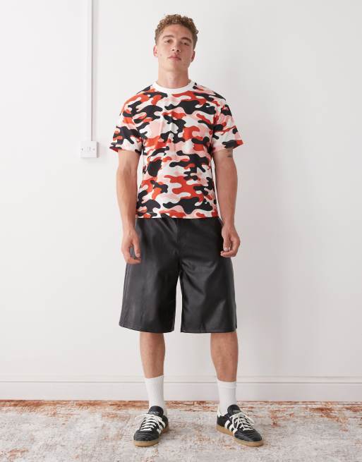 COLLUSION red camo slim fit t-shirt, 2 of 5