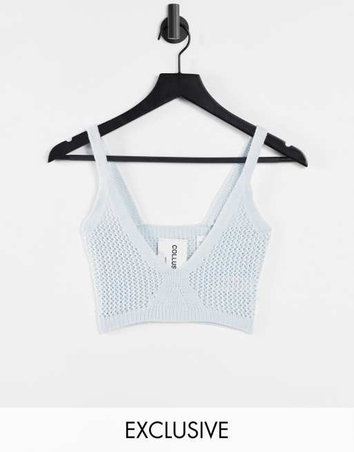 COLLUSION - Reggiseno in maglia a rete con cuciture