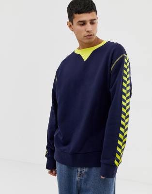 yellow taping sweatshirt