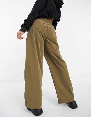 khaki nylon pants