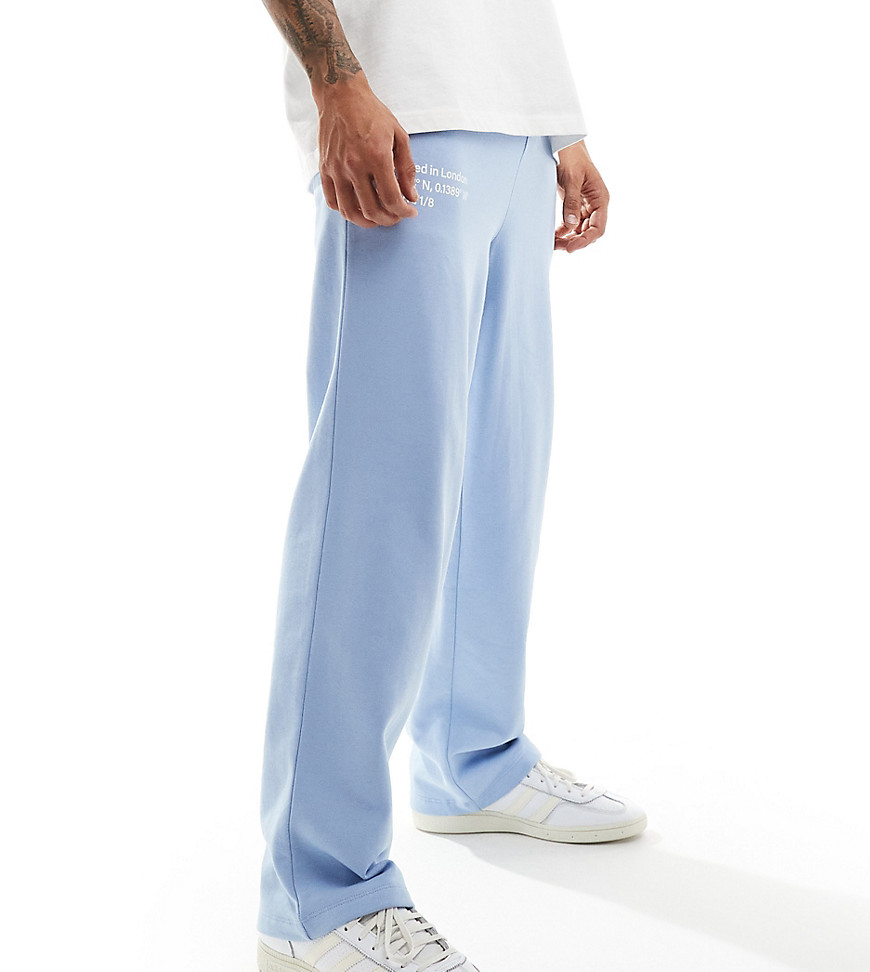 COLLUSION relaxed joggers in light blue-Grey