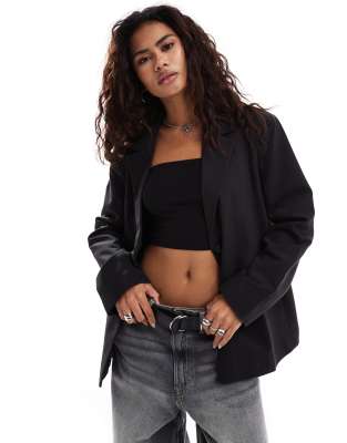 Buy COLLUSION relaxed oversized blazer in black- find codes and