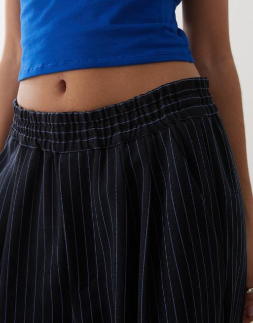 COLLUSION relaxed pull on striped pants in blue
