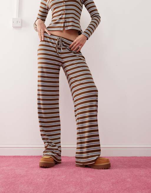 COLLUSION relaxed rib stripe trouser