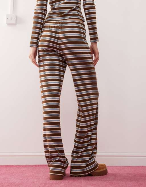 COLLUSION relaxed rib stripe trouser