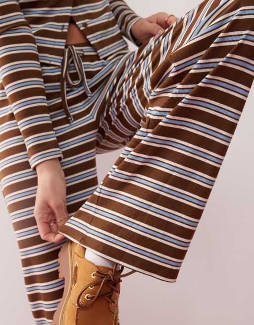 COLLUSION relaxed rib stripe trouser