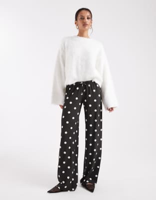 Collusion Relaxed Rib Trousers In Multi