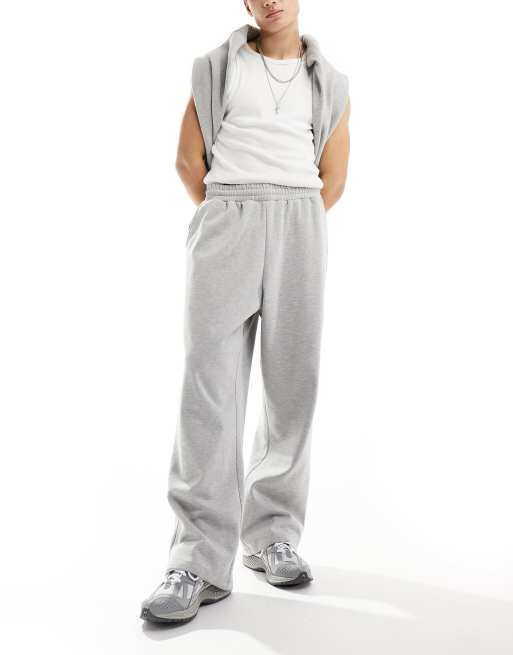 COLLUSION relaxed dad joggers in grey marl