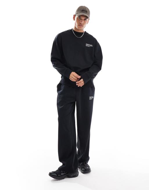COLLUSION Relaxed skate sweatpants in black - part of a set