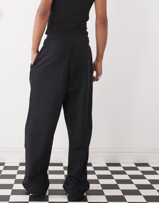 COLLUSION Relaxed skate sweatpants in black