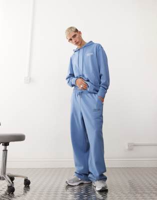 Collusion Relaxed Skate Sweatpants In Blue - Part Of A Set